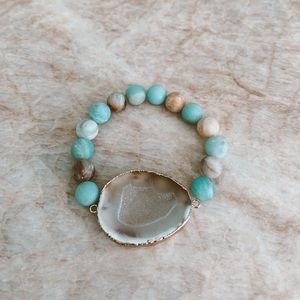 Amazonite Druzy Agate Bracelet